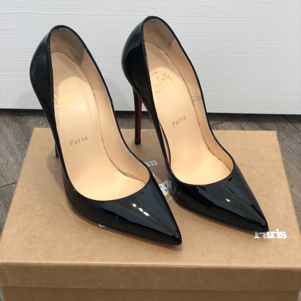 Christian Louboutin SO KATE black patent 120